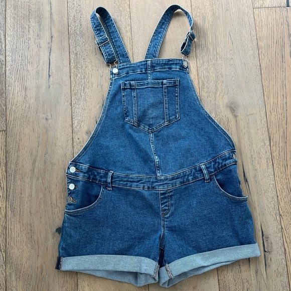 Isabel Maternity by Ingrid & Isabel Pants - Ingrid Isabel Maternity Shortall Overall Blue Denim Size 6 Summer Casual